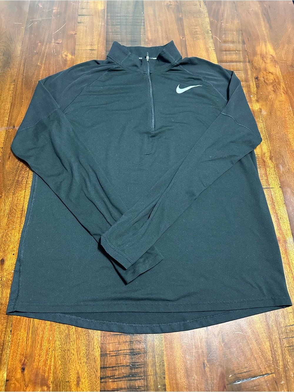Nike Black Half-Zip Performance Pullover with Reflective Swoosh